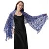 50*180cm with Fringed Women's Sparkling Sequin Lace Deco Scarf, Shawl Wraps For Evening Dress Mesh Shawls Capes For Party