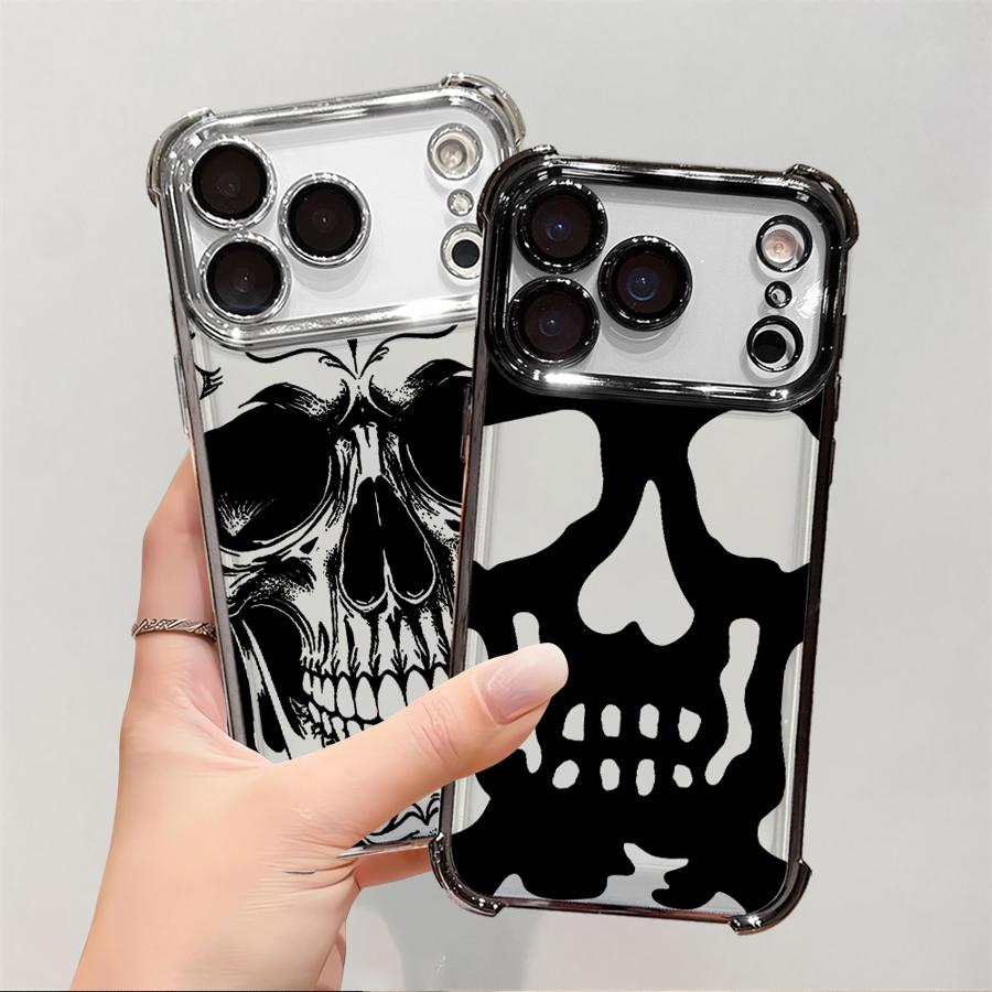 Skull Cool Black Phone Cover Funda Case for Apple iPhone 17 Pro Max 14 11 16 17 XS XR 13 12 Plus 15 Air
