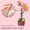 3D Wooden Flower Puzzle Kit for Adults DIY Botanical Bouquet Building Set Wood Sunflower/Rose Floral Craft Kit for Stress Relief Housewarming Gifts