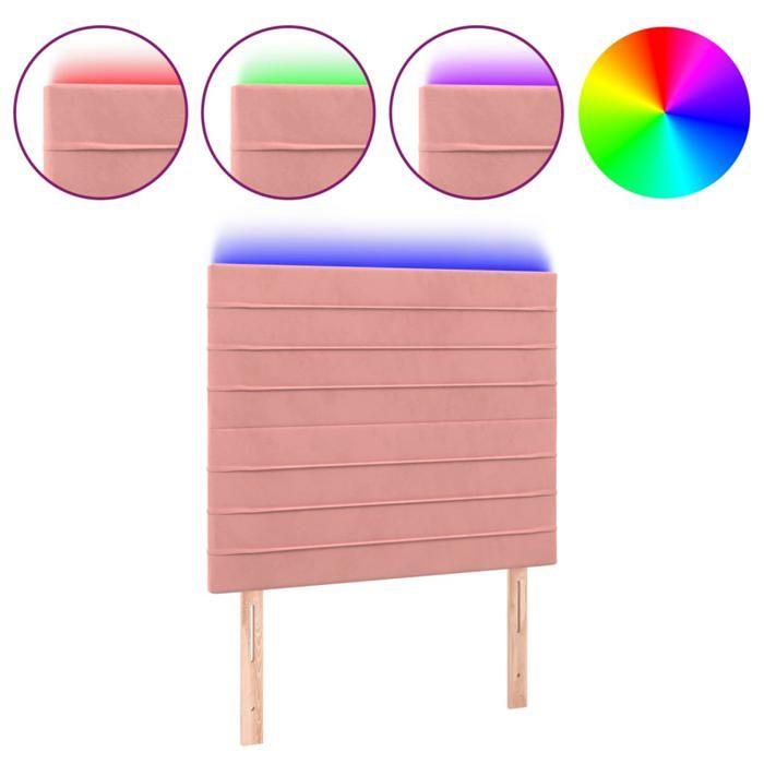 VidaXL LED Headboard Bedroom Furniture Single Bed Accessory Headboard Bed Frame Interior Pink 3122611