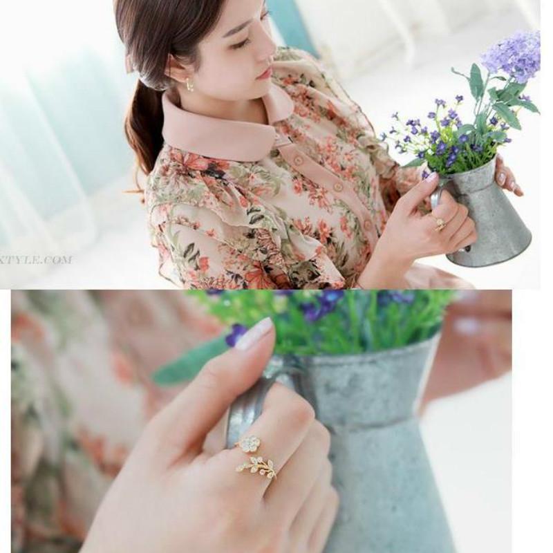 Bohemia Urocze pierścionki Kobiety Kwiat Otwarcie Knuckle Rings Biżuteria