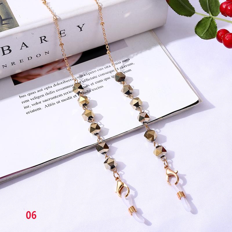 Bohemian Crystal Beaded Glasses Chains Lanyard Face Mask Chain Holder Eyeglass Rope Sunglasses Cord Neck Strap Gift for Women