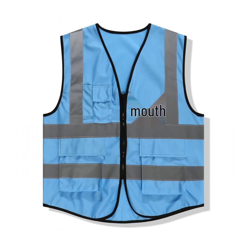 Customizable Reflective Vest with Multiple Pockets for Traffic Safety 013 Tailcoat with Pockets
