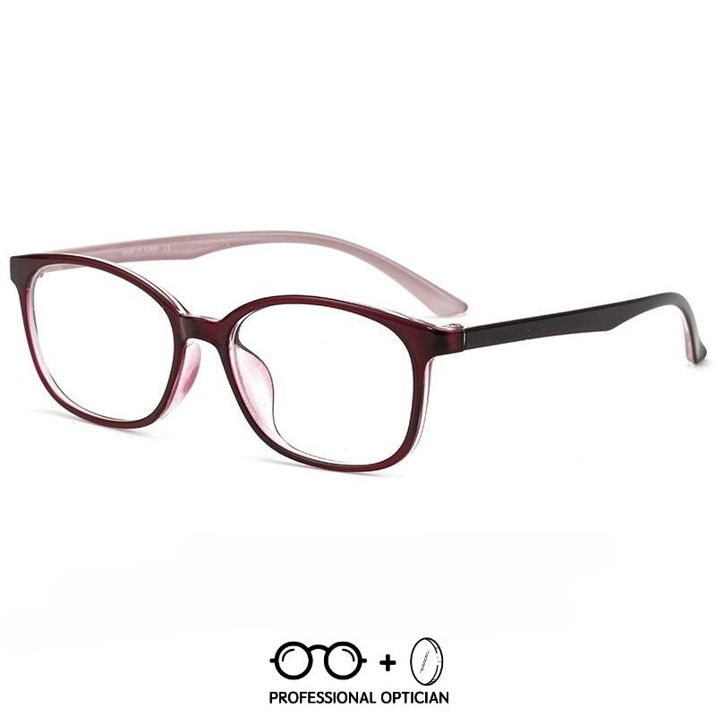 Ultra-Light TR90 Retro Round Full Frame Myopia Anti Blue Light Eyeglasses Optical Prescription Progressive Multifocales Glasses