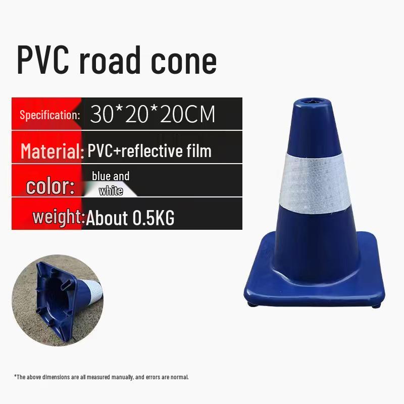 Reflective PVC "No Parking" Traffic Cone - Safety Roadblock & Ice Cream Bucket/Cup Design