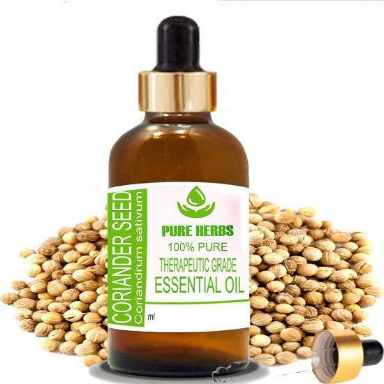 

Pure Herbs Coriander Seed (Coriandrum sativum) Pure & Natural Therapeutic Grade Essential Oil Glass 5 ml