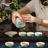 Yongfengyuan Madam Ceramic West Lake Blue 9-Piece Tea Set