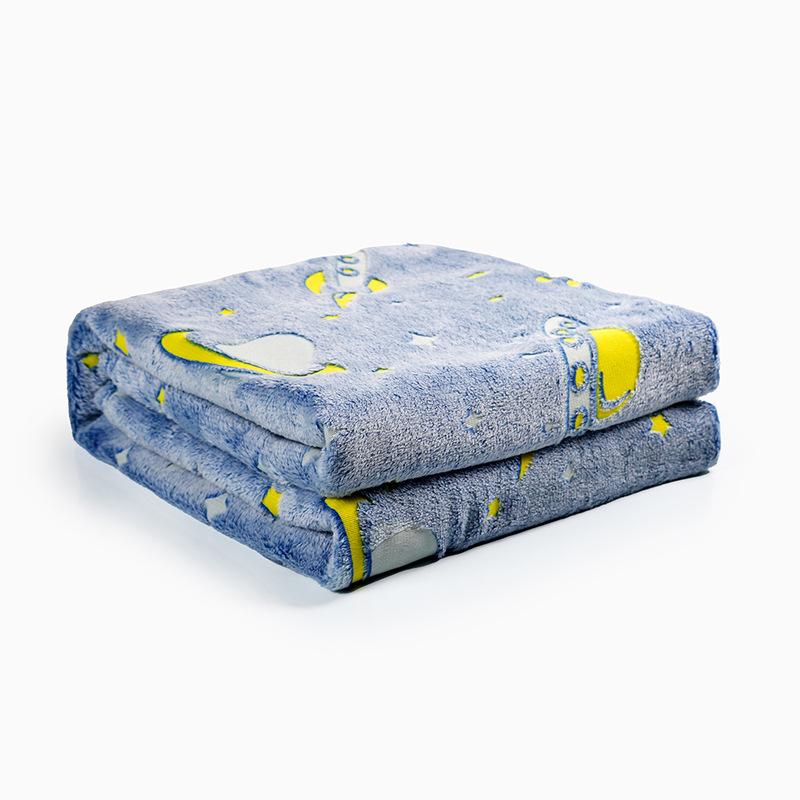 Deka Glow in the Dark Throw Deka, vzor Galaxy Stars Měkká útulná flanelová fleecová deka pro chlapce Dívky, Šedá dárková deka pro děti All Seasons