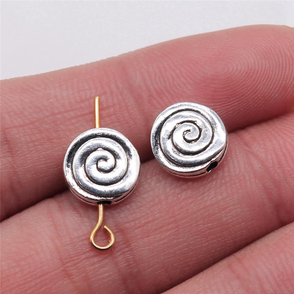 Geometric Small-Hole Spacer Beads Mini Antique Bronze Zinc Alloy Jewelry Making Fix Bead Position Style Bead Spacers