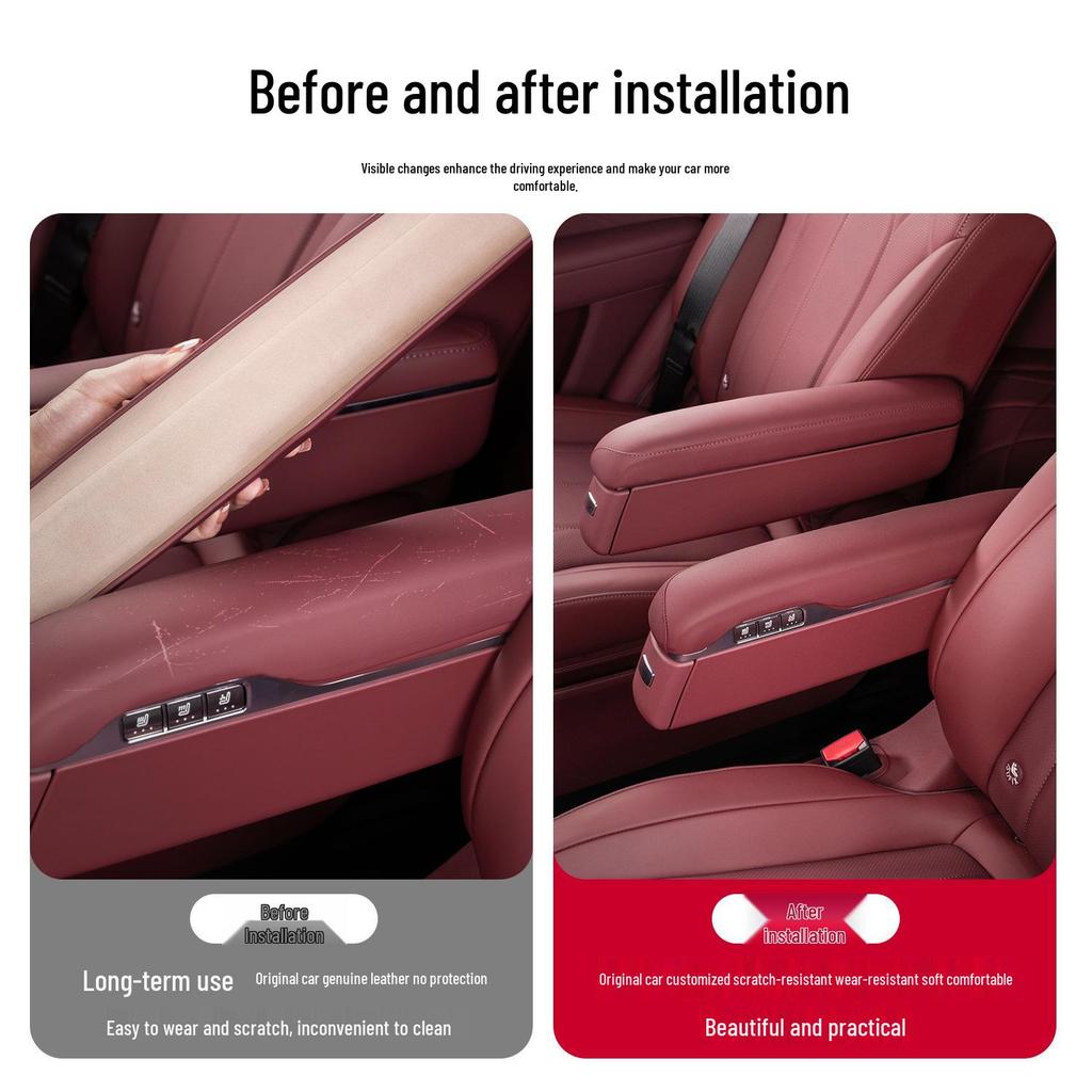AITO M7/M8/M9 Second Row Armrest Protective Cover - Car Interior Accessory
