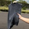 Women's Pure Cashmere Sleeveless Knit Vest with Half-High Neck - Perfect for Autumn/Winter Layering