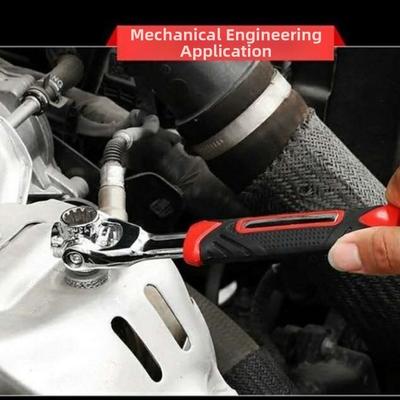 360° Rotating 52-in-1 Socket Wrench Spline Bolts Sleeve Hexagonal Universal Ratchet Hand Tools Rotation Socket Spanner