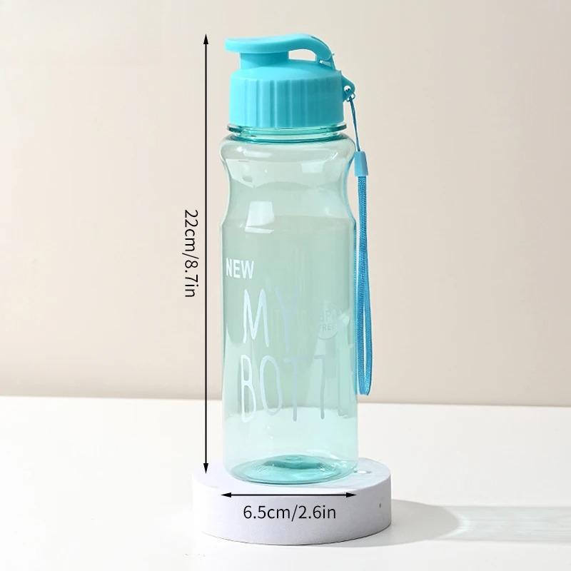 600ML Transparent&Portable Leak-proof Shaker Sports Water Bottle with Lid for School Gym Travel Girl Boy BPA Free Children's Mug