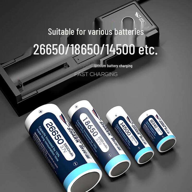Caricabatterie & Batterie al Litio Smiling Shark Universale 18650 26650