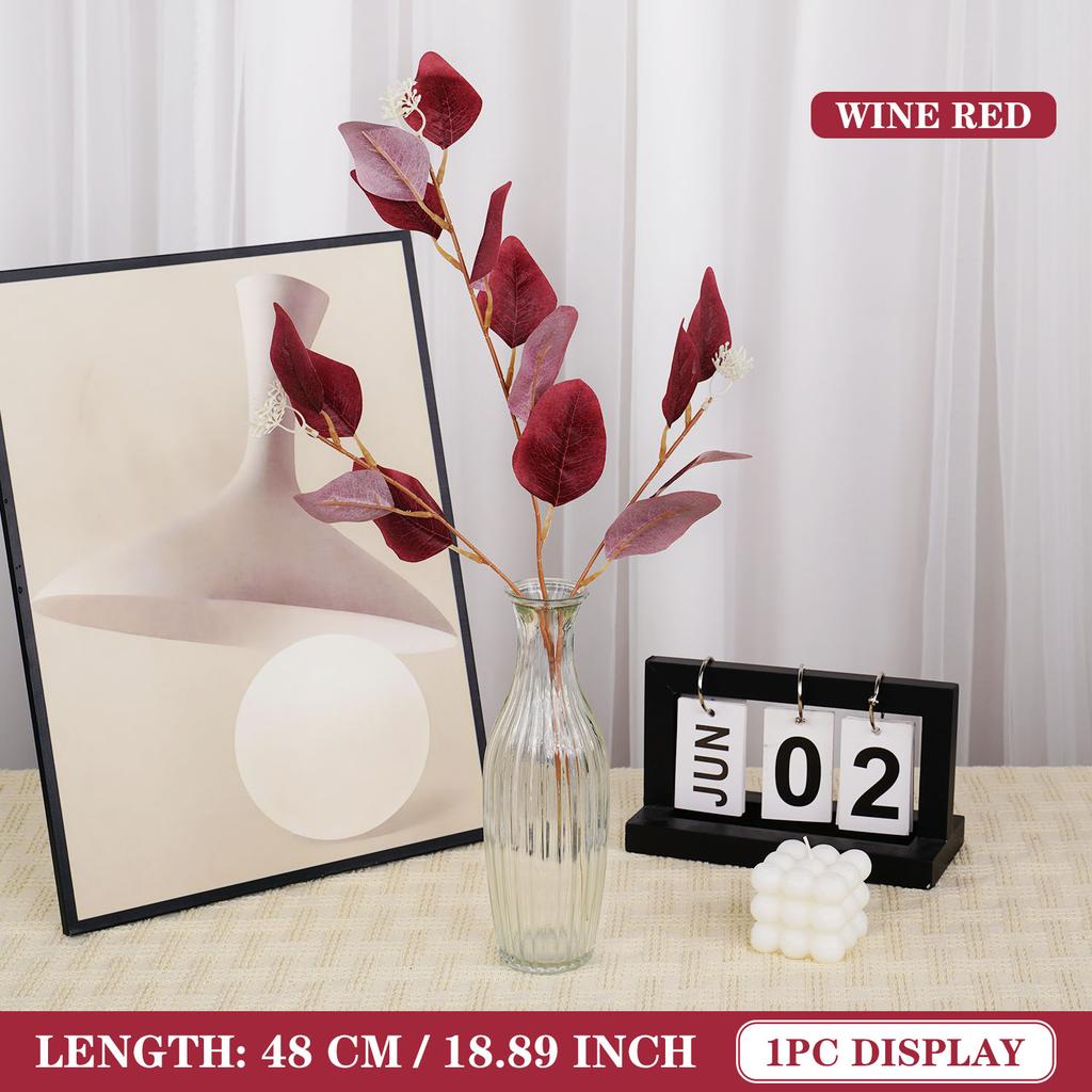 1PC Artificial Eucalyptus Leaves Simulation Plant Garden Home Wedding Desktop Party Decoration
