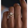 Simple Small Fresh Copper Zircon Ring Three-Piece Fashionable Personalized Ring