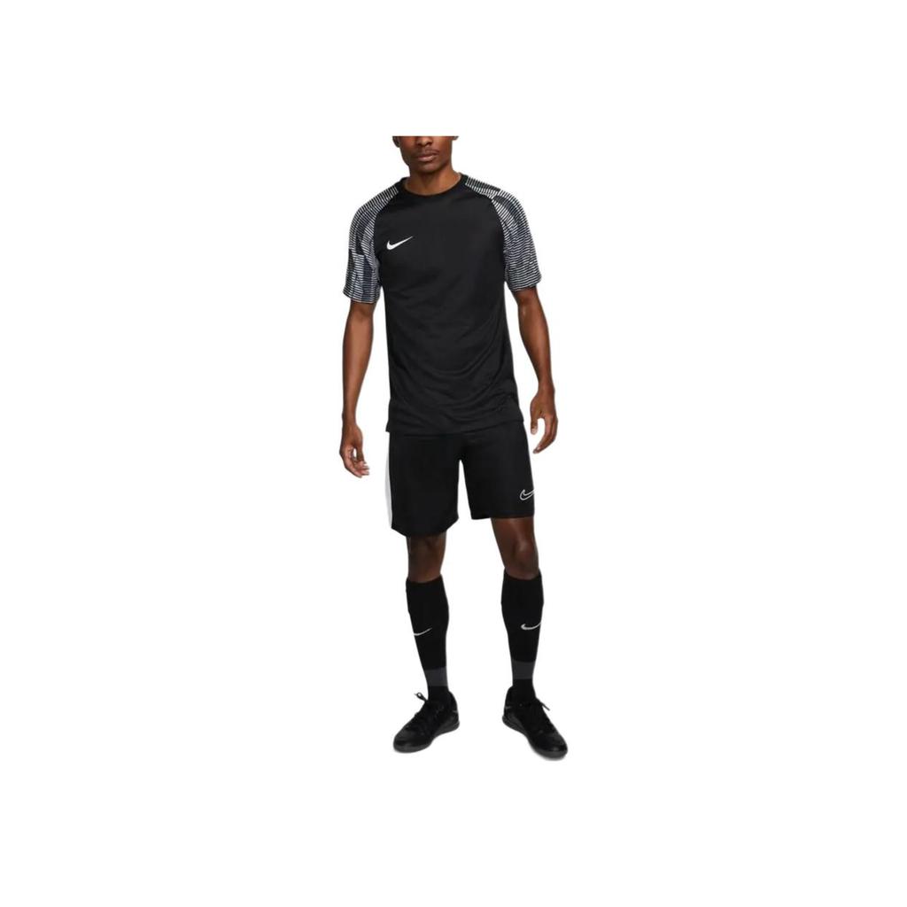 Nike Logo Striped Slim Fit Short Sleeve T-Shirt Men tops Black DH8031-010