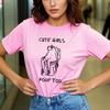 Fun toilet frog print Tshirt casual short sleeved round neck top versatile Womens Tshirt suitable for all seasons