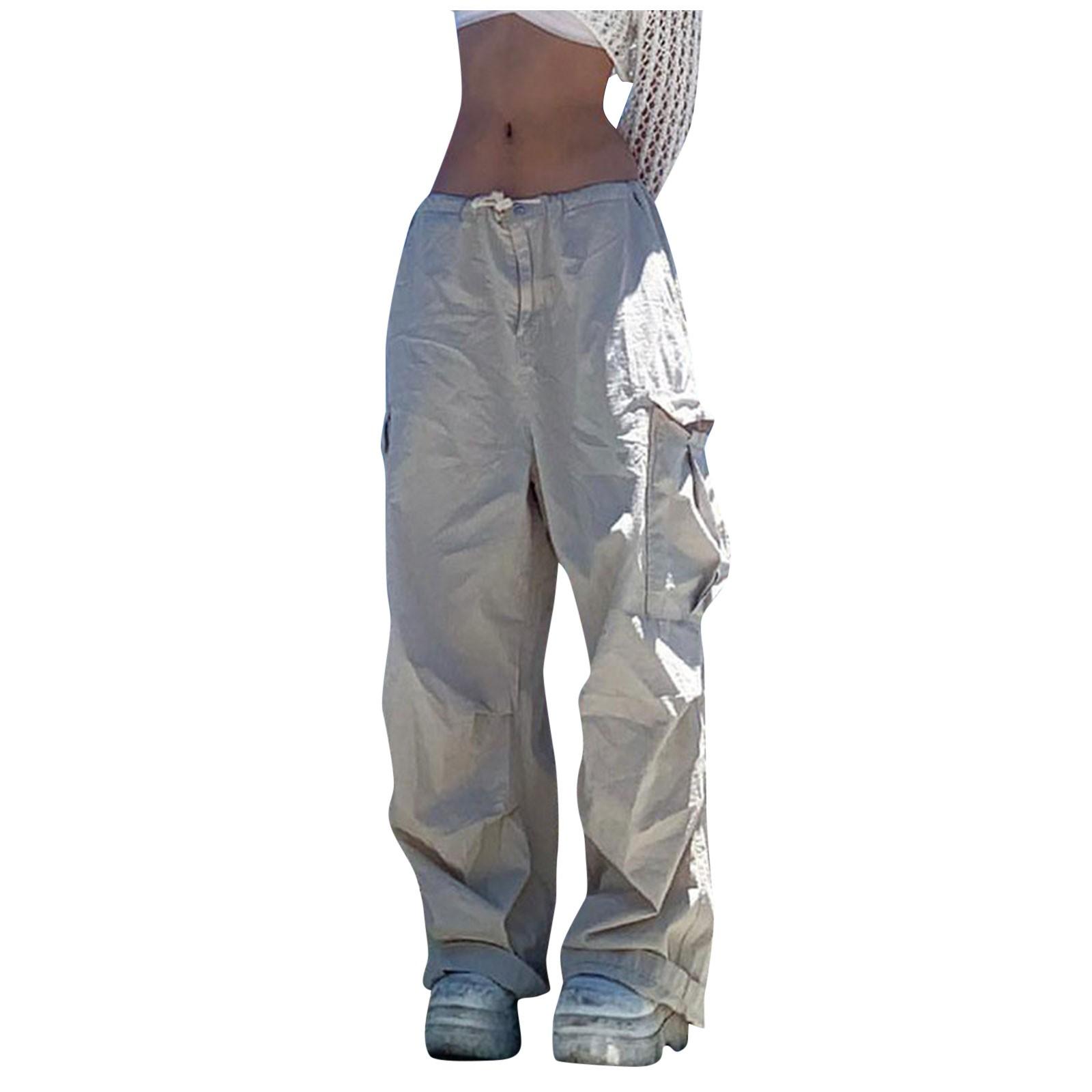 

(SU)Женские модные свободные удобные уличные повседневные рабочие брюки с карманами и карманами