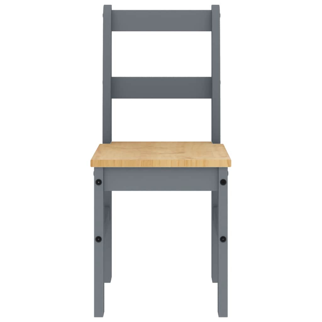 4 Piece Dining Set PANAMA Gray Solid Pine Wood