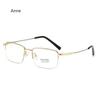 Metal Anti-Blue Light Reading Glasses Men Small Square Optical Eyeglasses Ultra-thin Male Eyewear Half Frame Presbyopic Glasses