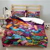 3PCS Heman Bedding Set Printed Duvet Cover Closure Includes 1 Duvet Cover & 2 Pillowcases for All Seasons Bedroom Decor