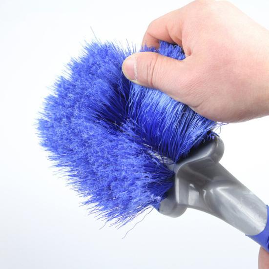 Car Cleaning Brush Soft Bristles Wheel Brush Ergonomic Car Detailing Brush Non-Scratch Tire Rim Cleaning Tool for Wheels Tires Car Seams