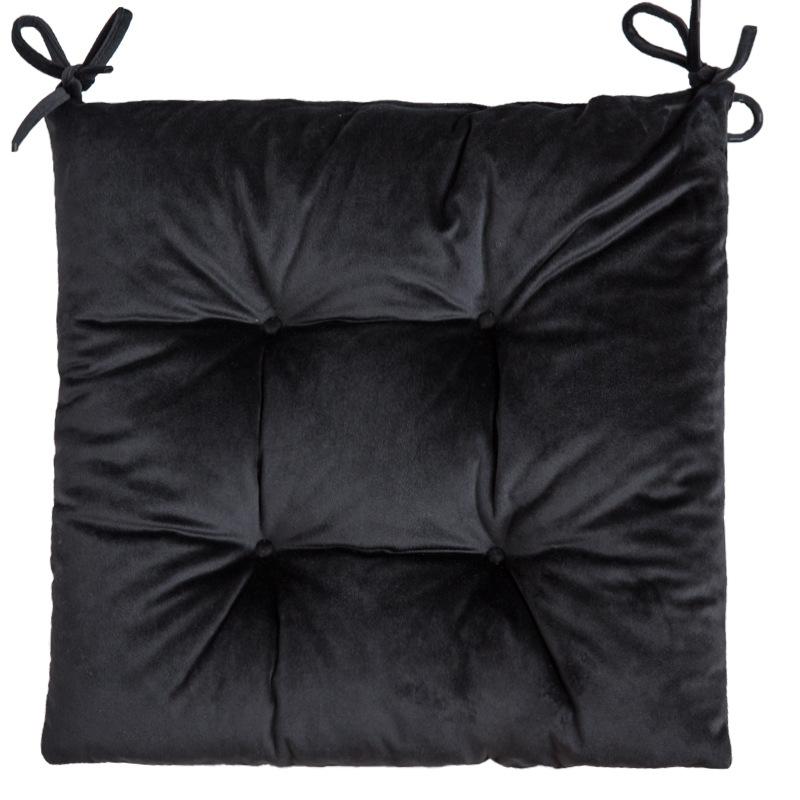 Four-hole Velvet Strapping Dining Chair Cushion Japanese Home Chair Cushion Office Home Square Cushion Tatami Cushion Breathable Home Cushion