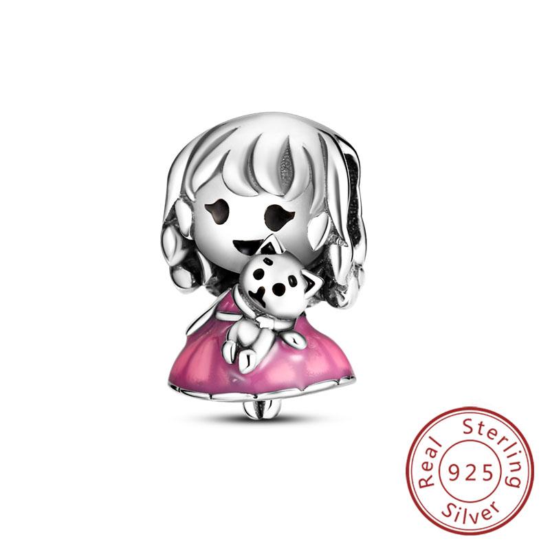 Potrivire Mărgele Charmuri Cupru Original Băiat Fată Mamă Pandantiv Charmuri Pentru Brățară Colier Bijuterii Femei Cadou