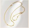 18k Gold Plated Choker Necklace for Women, Gold Plated Stainless Steel, Bowknot Heat Butterfly Collar Bone Chain Necklace
