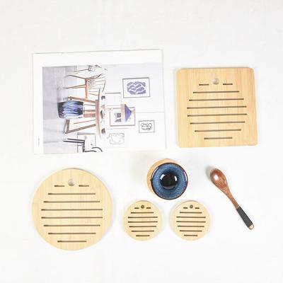 Bambus- und Holzuntersetzer Teetassenhalter Kaffeeuntersetzer Wärmeisolierung Verbrühschutz Rutschfeste Matten Wohnaccessoires Küche