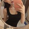 Tank skirt women's summer new suspender skirt French waist slim slim short skirt Spice girl hip wrap dress