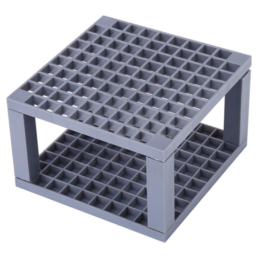 96Holes Double-end hole Paint Brush Holder Grey Artist Brush Drying Stand Wet Brush Air Drying Brush Holder