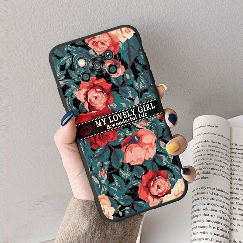 Case For Poco X3 Pro Pocox3 X 3 NFC Cute Heart Flower Back Cover Soft Silicone Matte Protective Funda For Xiaomi Poco X3 Pro Bag