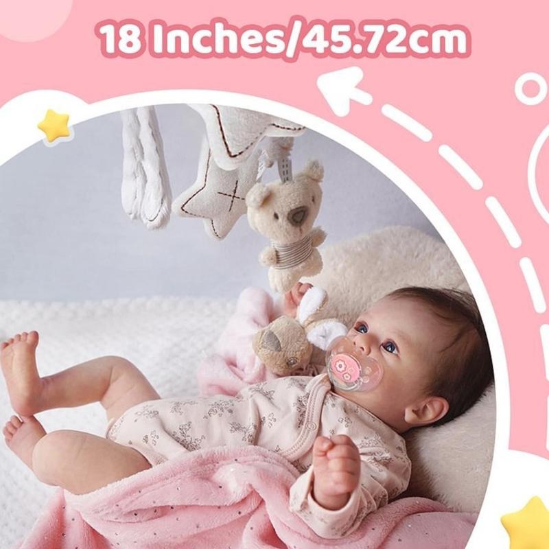 18in Collectible Cuddle Doll Soft Vinyls Caucasian Reborns Toy with Veins Kids and Grandma Best Companies Collector Toy