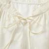 Women's French Puff Sleeve Embroidered Tassel Dress