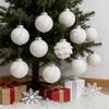 9PCS 8CM Christmas Ball Ornaments Glitter Xmas Spheres Pendant Set  New Year