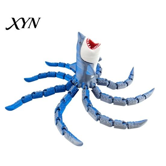 Gaming Desk Decoration 3D Printed Sea Monsters, Articulated Fidget Toy, Eater Deep Creature Premium Print Collectible Collectible, Stress Relief Toy &