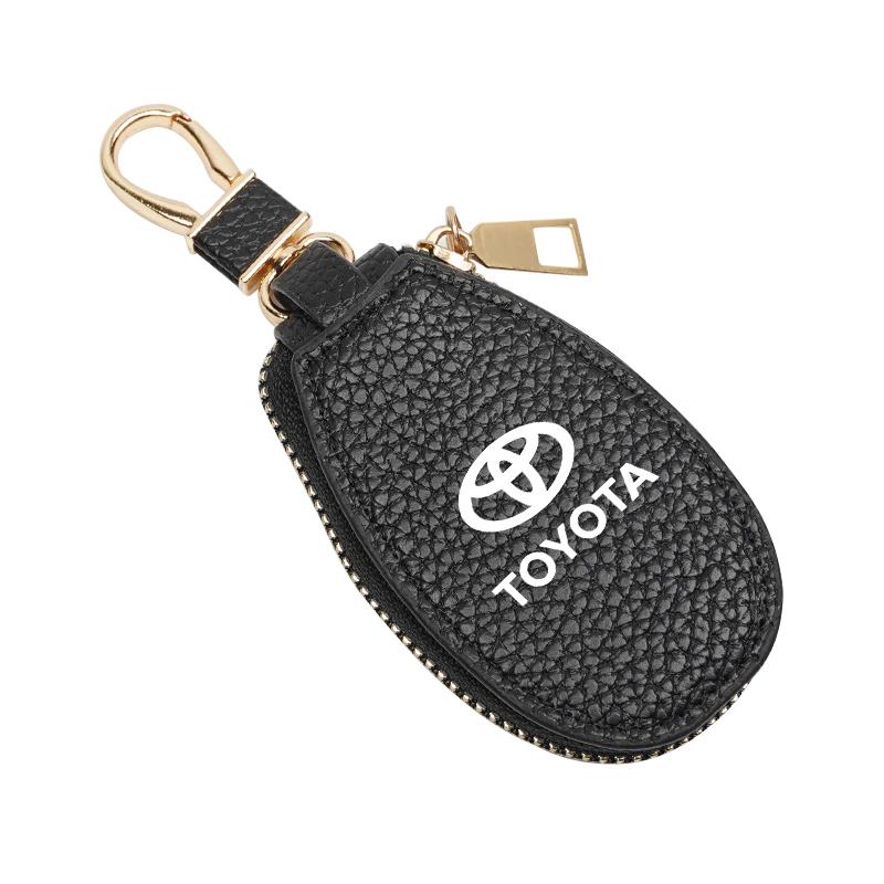 Car Key Bag Cover Keychain Ring Leather Protection Case For Toyota GR 86 Corolla RAV4 CHR Yaris Camry Prado Prius Avensis Hilux