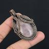 Rose Quartz Jewelry, 999 Copper Wire Wrapped Pendant Handmade Gemstone Jewelry, Gifts For Wife Brand New Pendant