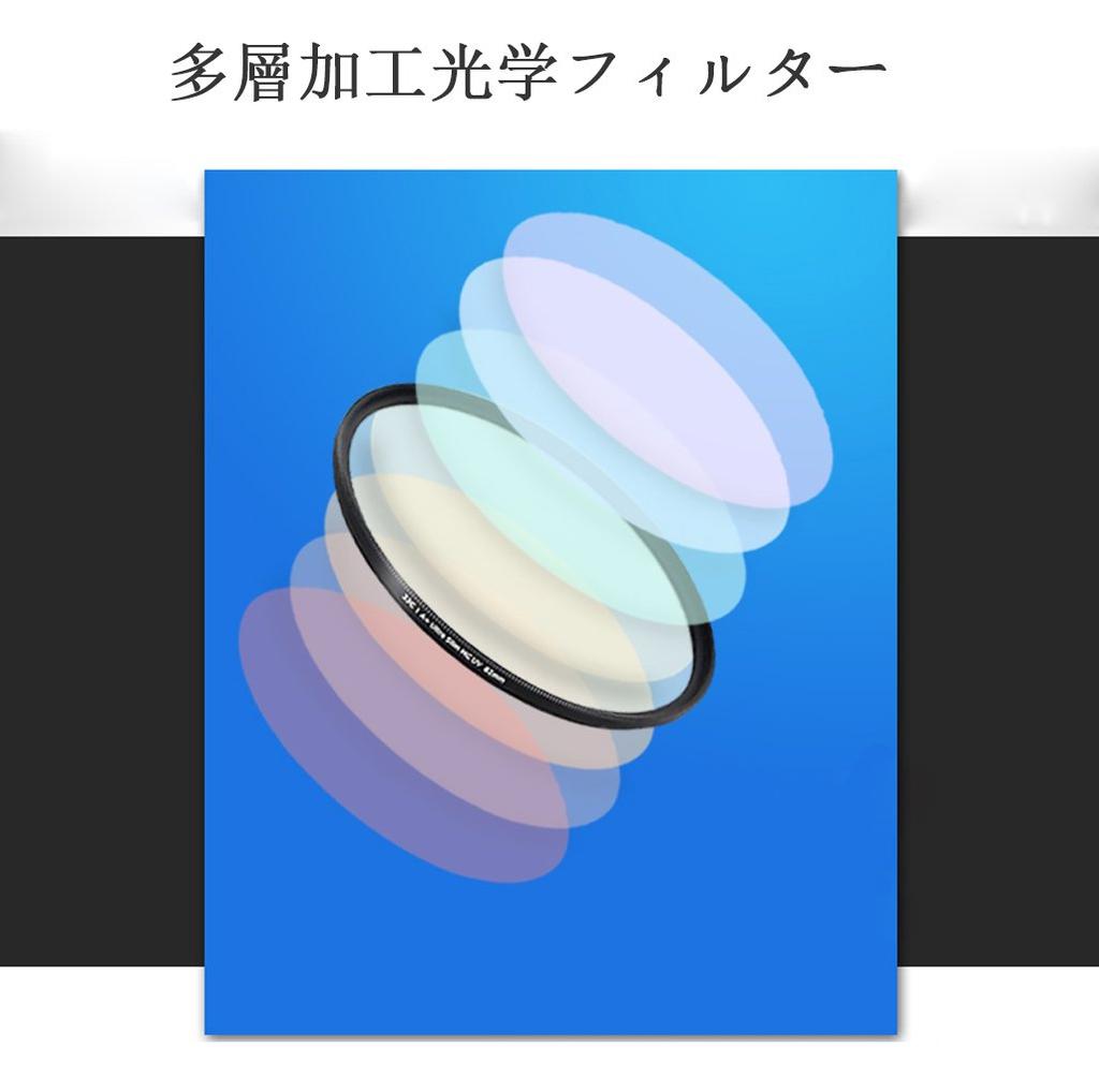 46mm Lens Filter MC UV Lens Protection Filter Multilayer Processing Thin Frame Water Repellent Stain Resistant UV Absorption Compatible with Various