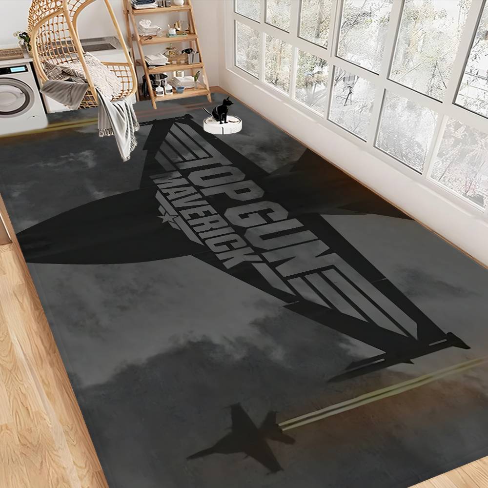 T-Top Gun Floor Mat Retro Multiple Choice Living Room Kitchen Rug Non-Slip Modern Home Decor