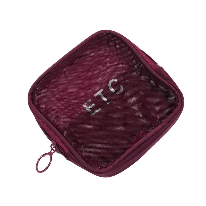 Transparent Mesh Makeup Bag Storage Case Zipper Make Up Bags 3 Size Women Travel Toiletry Wash Cosmetic Bag