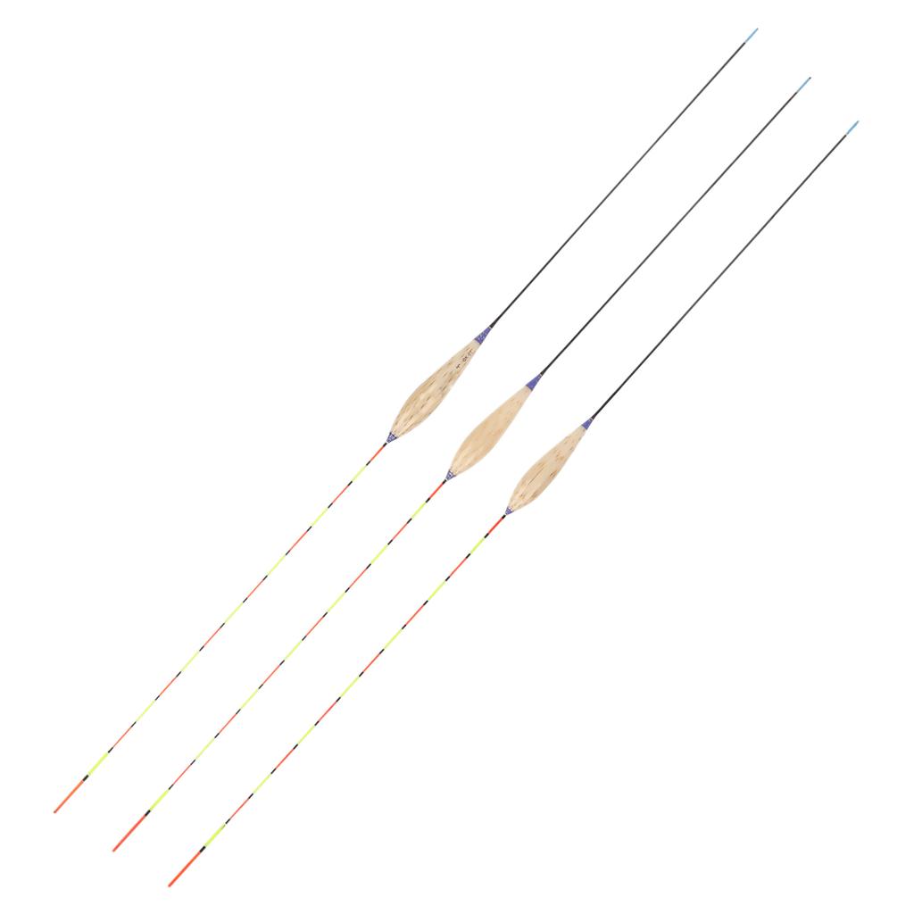 3pcs Fishing Floats Bobbers Fresh Water High Sensitivity Balsa Wood Bobbers Fishing Accessories