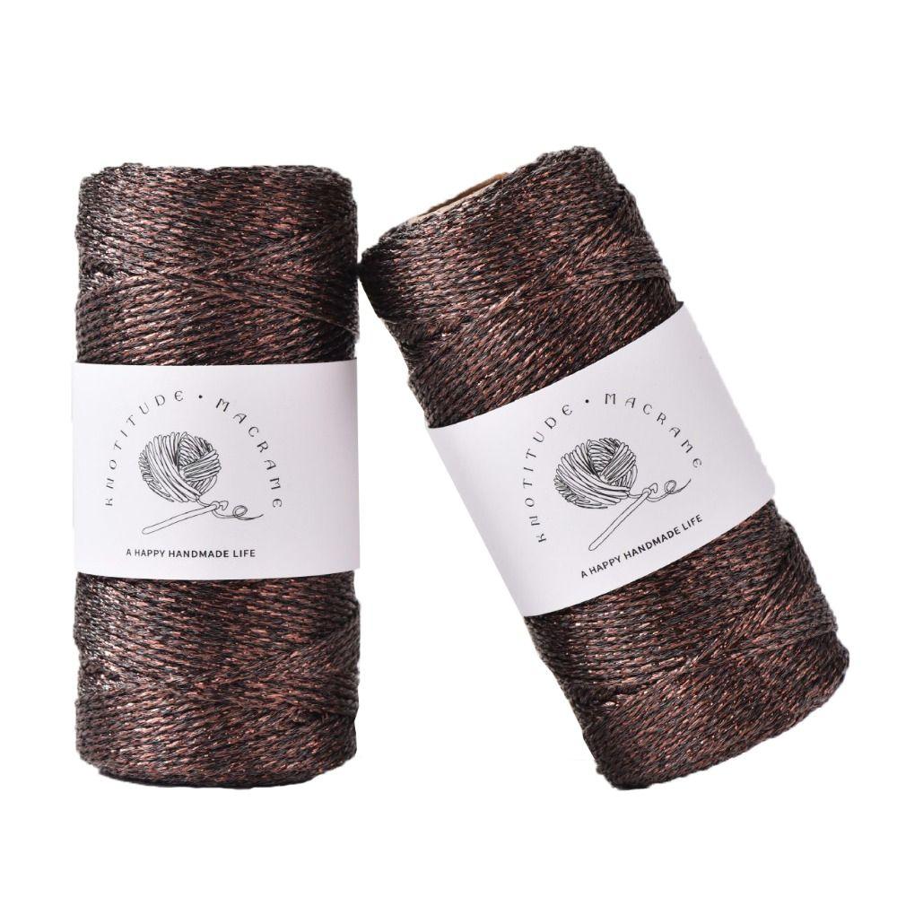 DIY Handgemacht Glitzer Gold Silber Schnur Faden Stricken Häkeln Handgewebter Draht Nähzubehör