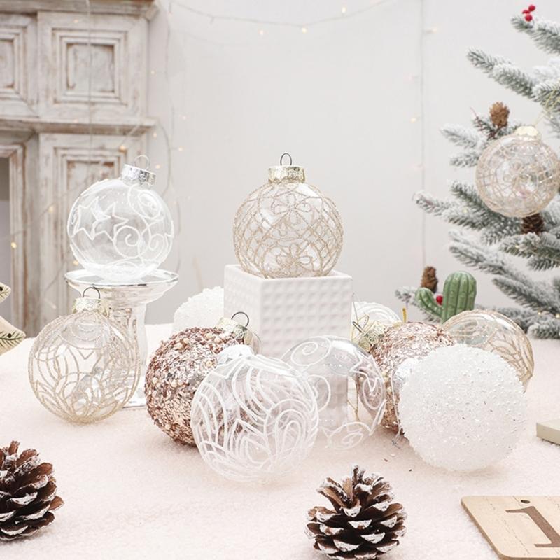 Shatterproof Christmas Tree Hanging Pendants Shimmering Baubles for Holiday Decoration Indoor and Outdoor Ornament