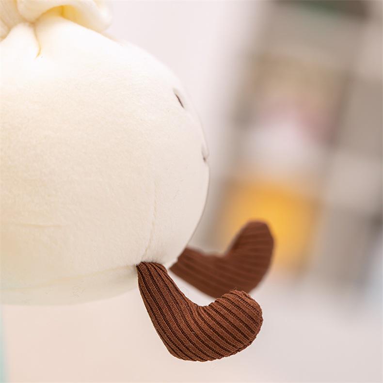 Cute Dumpling Plush Keychain for Women - Small Bun Bag Charm