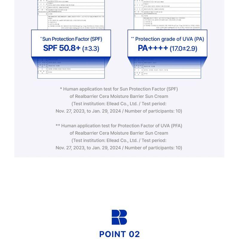 Realbarrier - Cera Feuchtigkeitsbarriere Sonnencreme