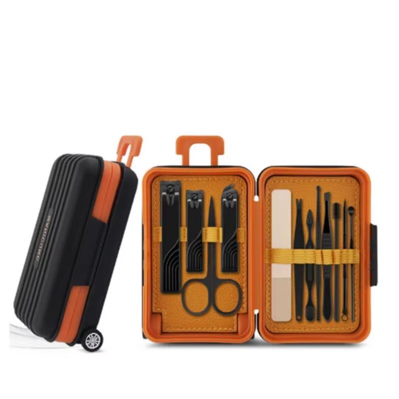 12 Stück/Set Maniküre-Set Nagelknipser Pediküre-Sets Hochwertiger Edelstahl Professionelle Nagelknipser Werkzeuge mit Reiseetui