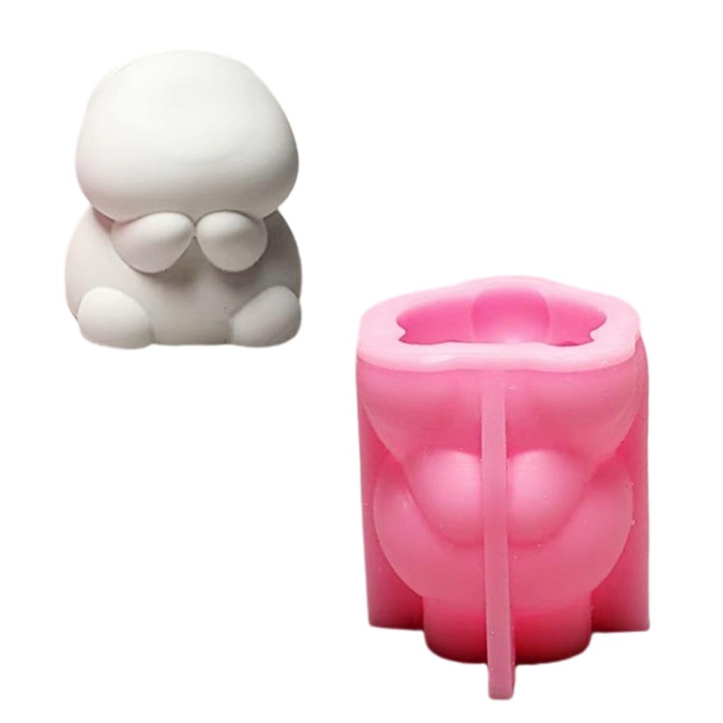 Lovely Animal Candle Molds Castings Molds 3D Rabbits Silicone Moulds Plasters Molds Ornament Molds Candle Making Molds